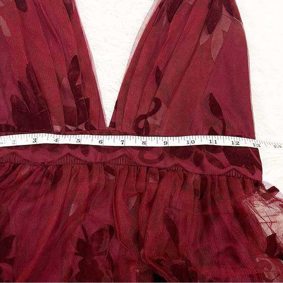 Morgan Formal Flocked Velvet Dress Size Small - Picture 11 of 11